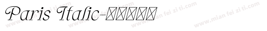 Paris Italic字体转换